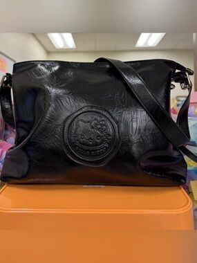 Hello Kitty Black Patent Crossbody Bag
